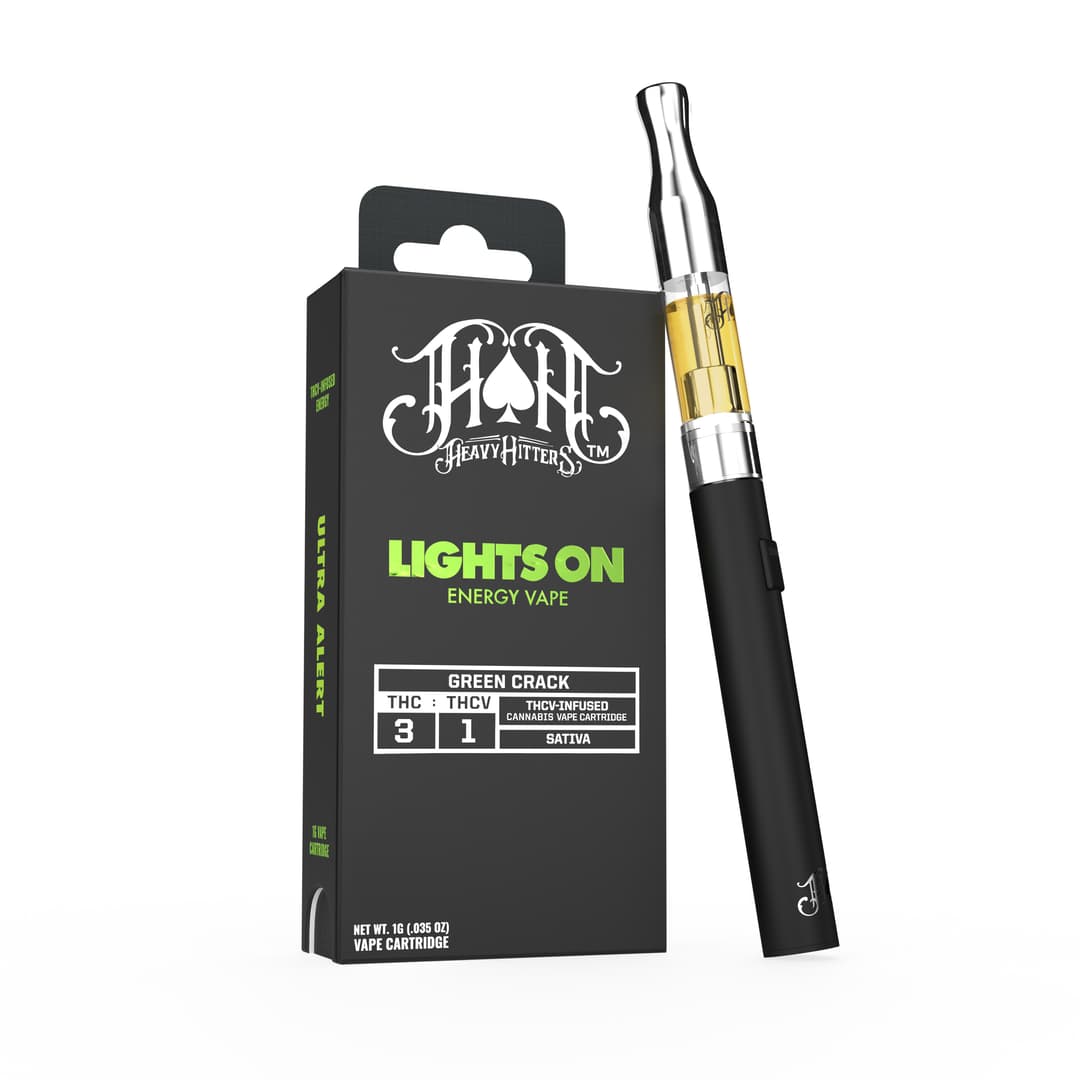 Green Crack "Lights On" THCV Energy • Cartridge • 1G - Heavy Hitters | Treehouse Cannabis
