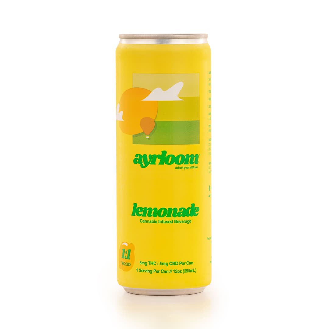 Lemonade 2:1 • Infused Sparkling Water • 10mg THC:5mg CBD • Ayrloom - ayrloom | Treehouse Cannabis