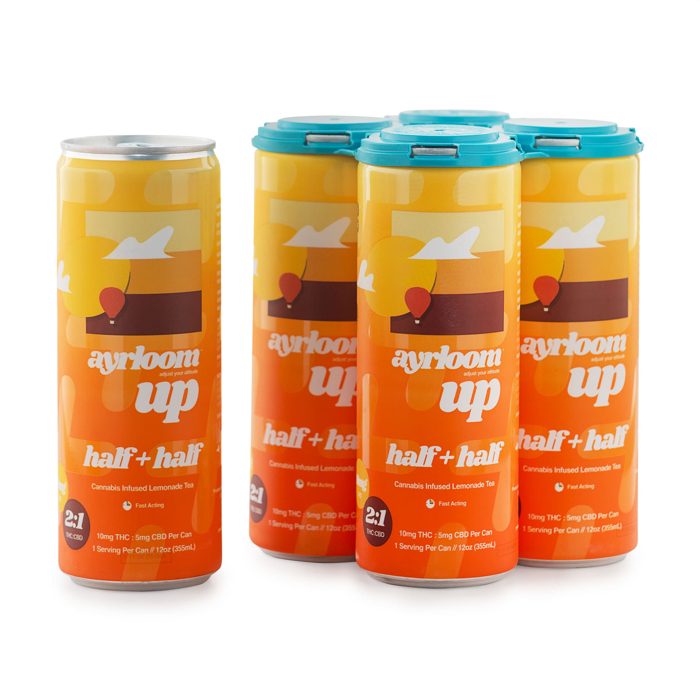 Half & Half Lemonade Tea 2:1 THC:CBD 4 Pack - ayrloom