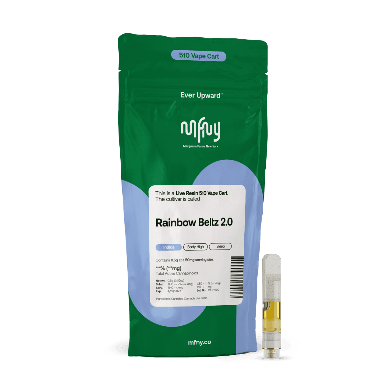 product image for Rainbow Beltz 2.0 Live Resin 510 Cart (.5g)