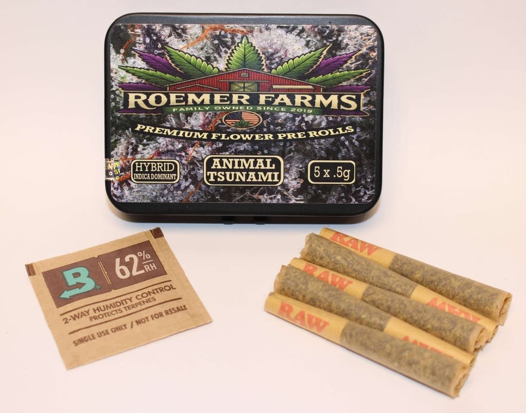 Animal Tsunami • 5pk Pre-rolls • 2.5g - Roemer | Treehouse Cannabis