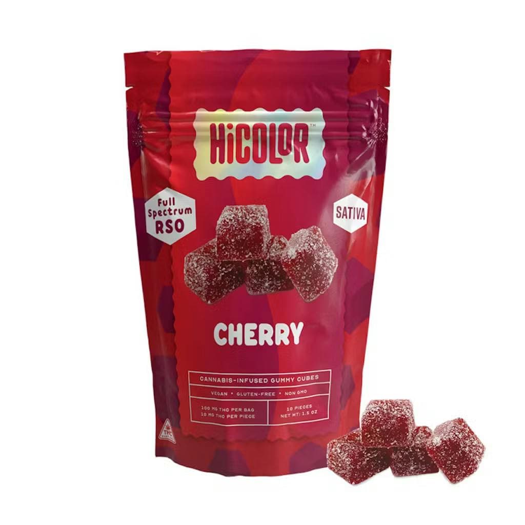 Cherry • RSO Gummies • 10 Pack • 100mg - HiCOLOR | Treehouse Cannabis
