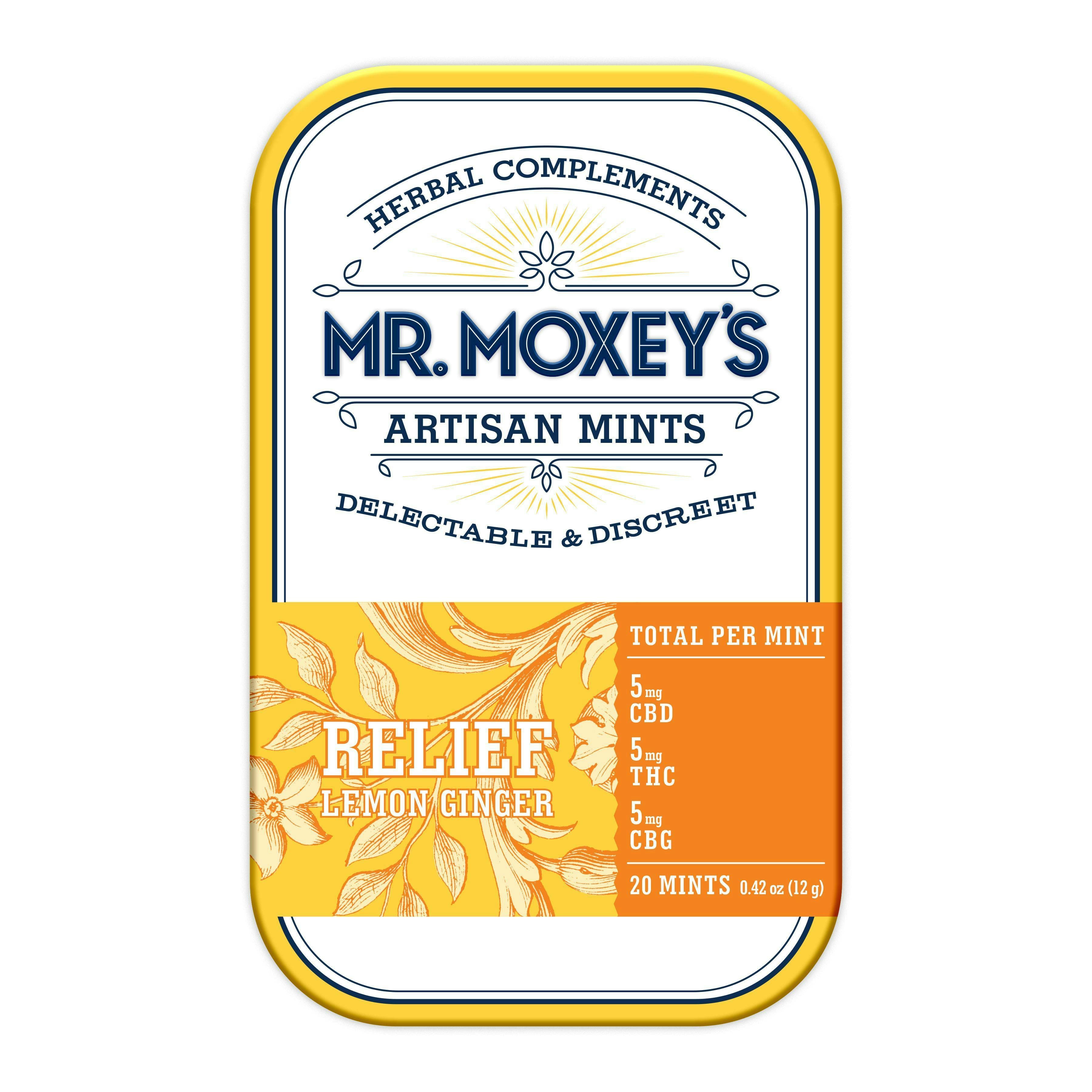 product image Relief 1:1:1 CBG Lemon Ginger Mints | 100mg CBD:100mg THC:100mg CBG