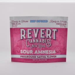 Sour Amnesia l | Kief Infused Preground Flower | 14g