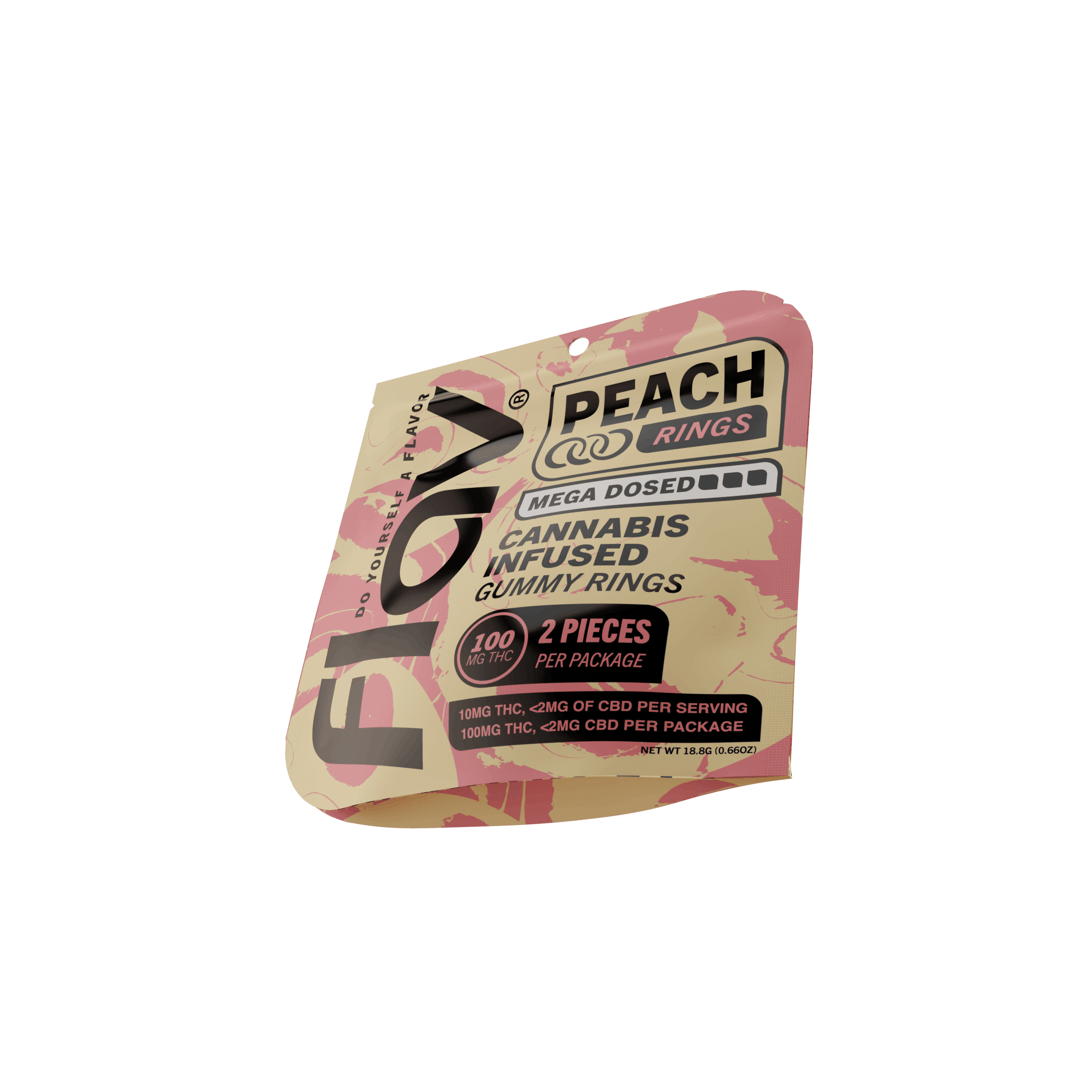 Peach Mega Rings - 100mg - Flav