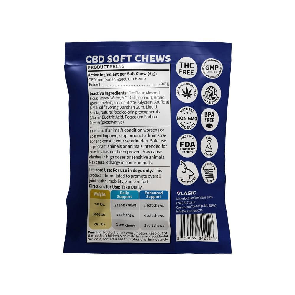 Mini Broad Spectrum CBD Dog Chews (Beef Flavor) • 20mg - Vlasic Labs | Treehouse Cannabis