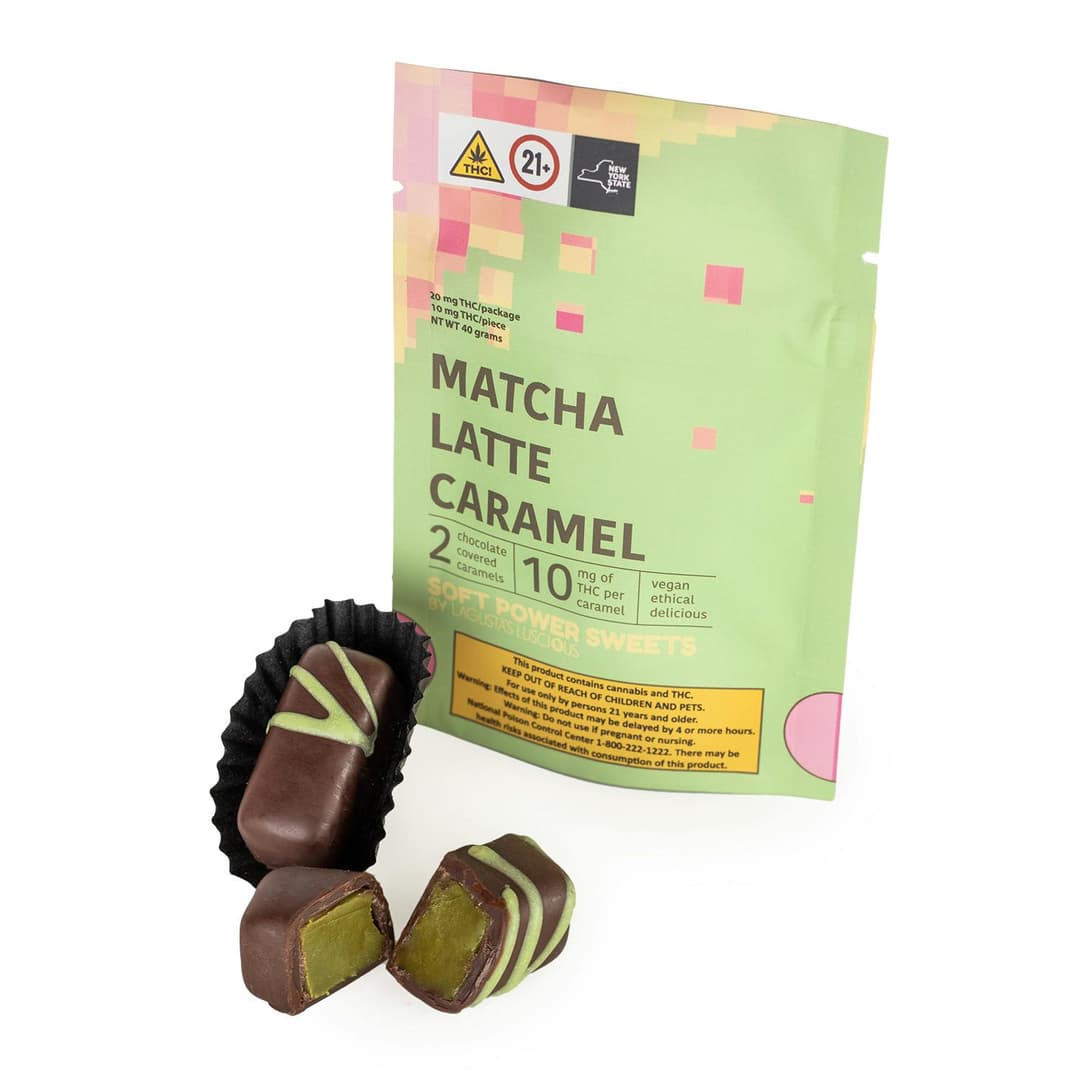 Matcha Latte chocolate covered caramel - 20mg/unit - Soft Power Sweets | Treehouse Cannabis