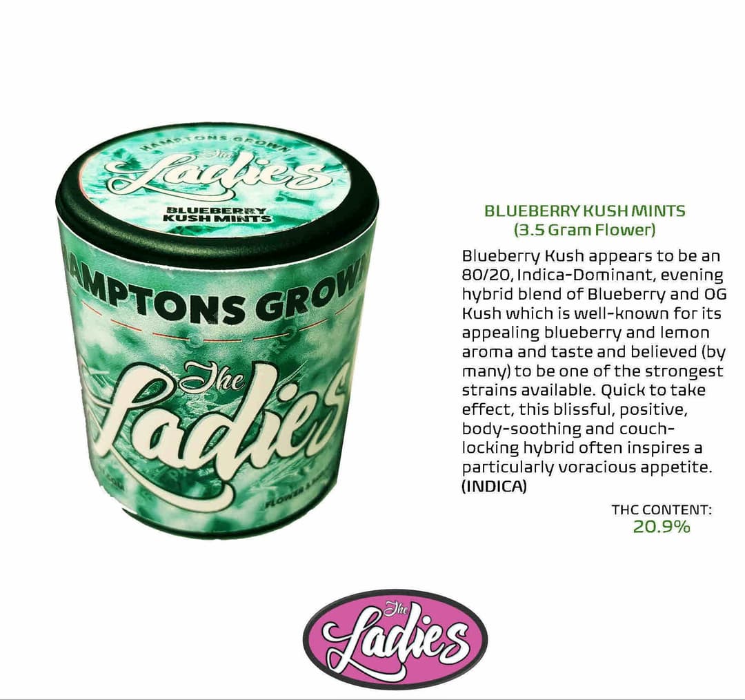 Blueberry Kush Mints • Flower • 3.5g - The Ladies | Treehouse Cannabis