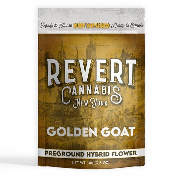 product image Golden Goat Kief Infused | Pre-ground Flower | 14g