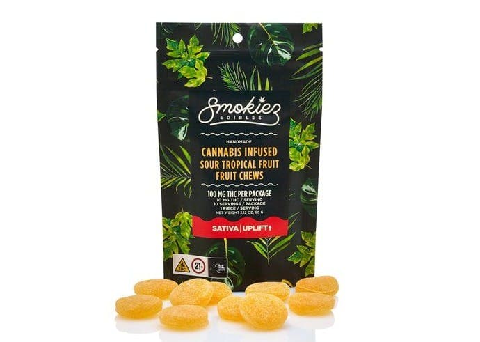Sour Tropical Fruit 10 Pack - Smokiez Edibles