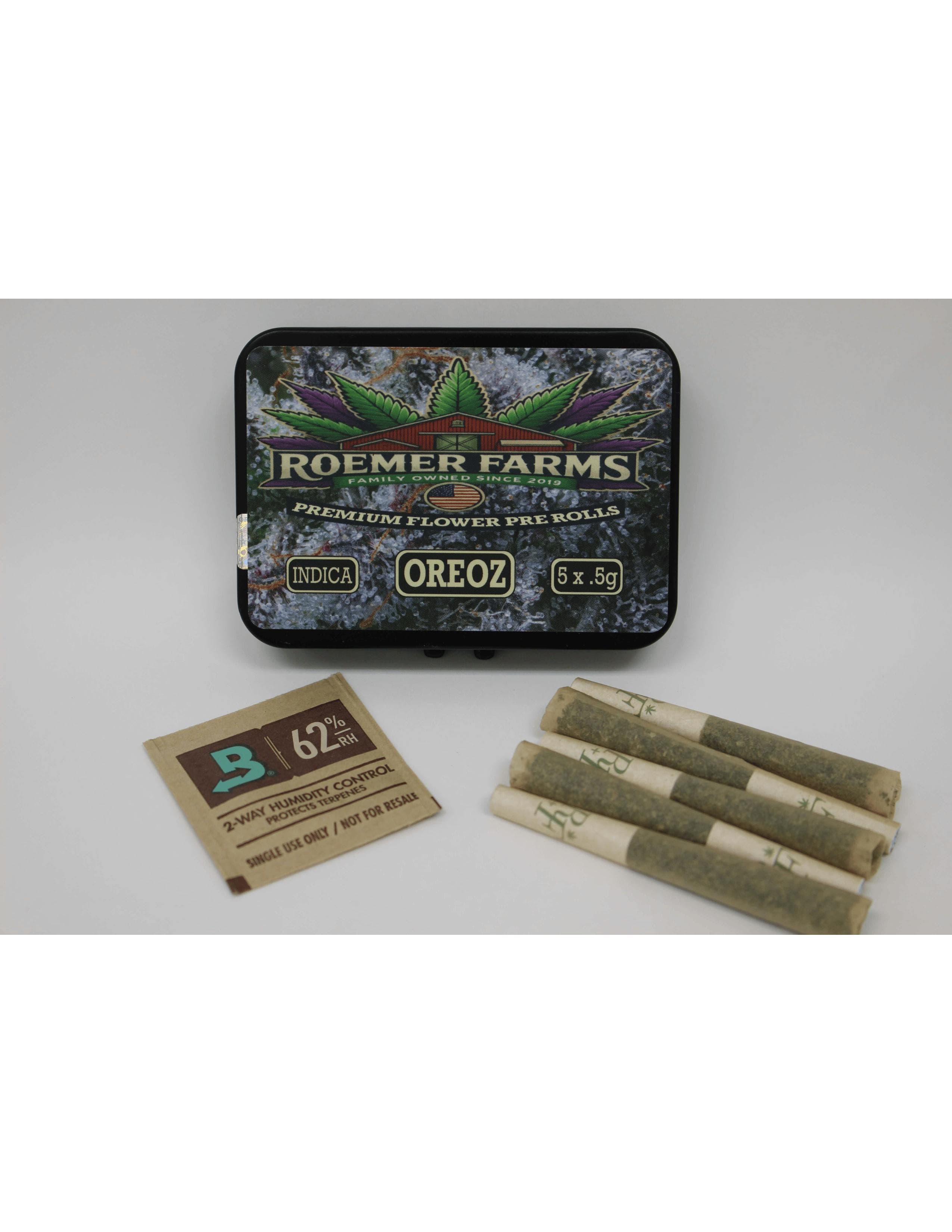 Oreoz 5pk Pre-rolls 2.5g - Roemer Farms