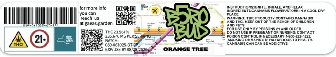 Orange Tree • Flower • 3.5g - B5RO Cannabis | Treehouse Cannabis