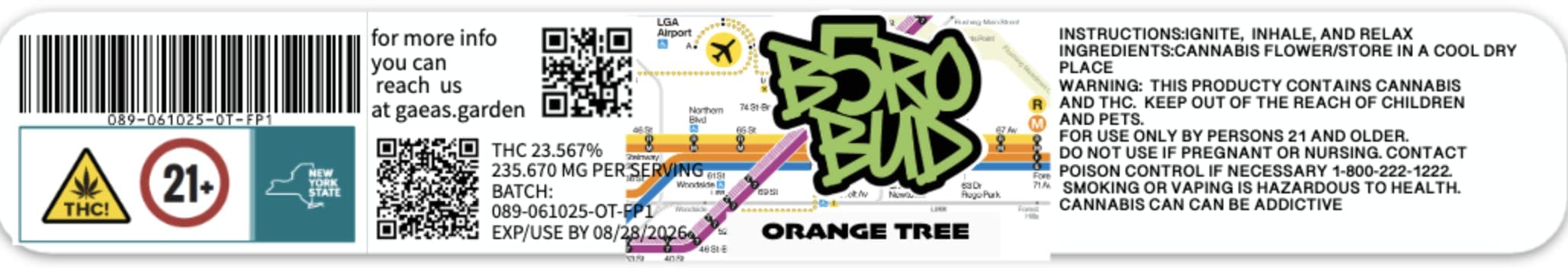 Orange Tree Flower 3.5g - B5RO Cannabis