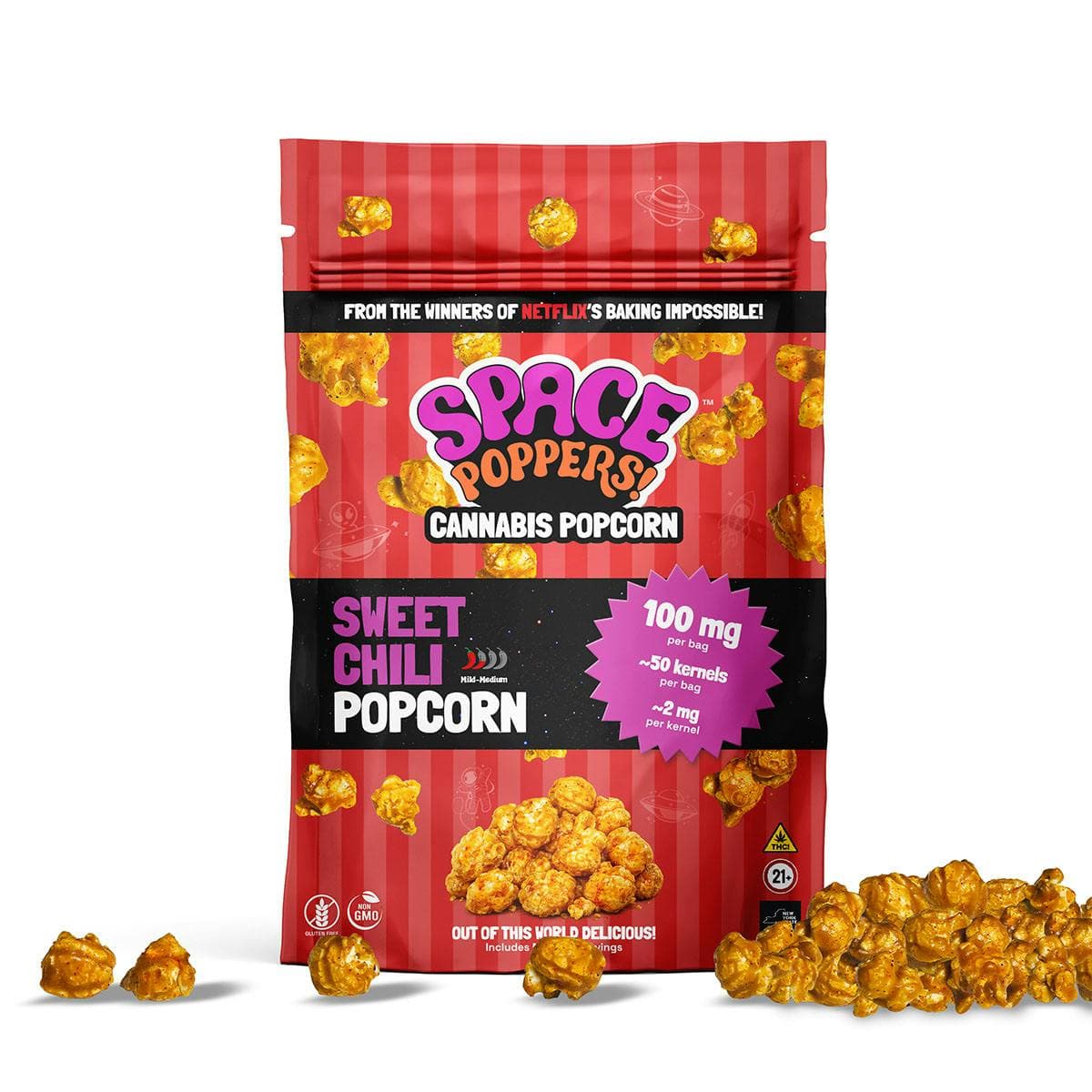 product image Sweet Chili Infused Popcorn | 100mg