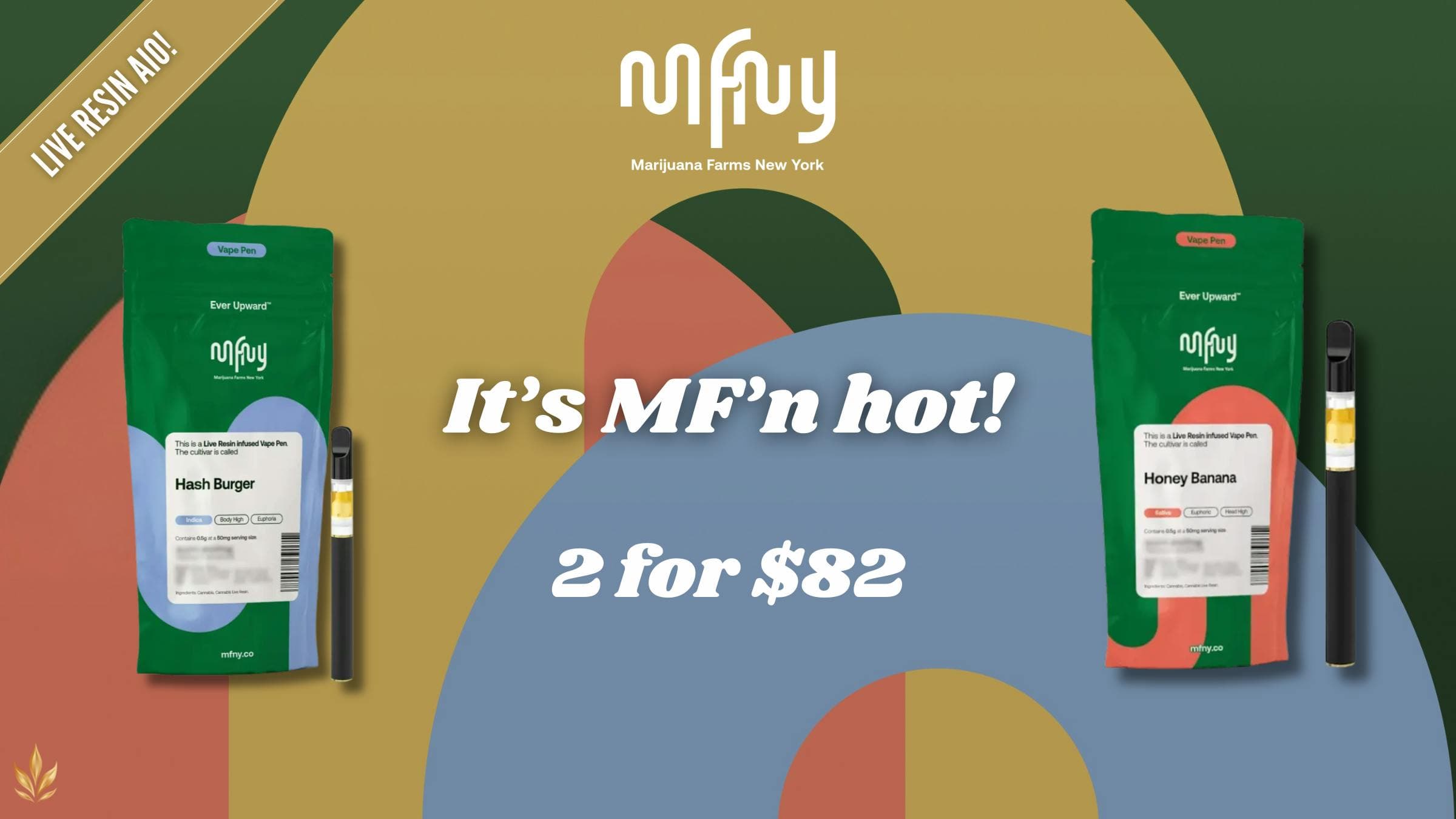 Deal: MFNY Live Resin AIO Vapes – 2 for $82
