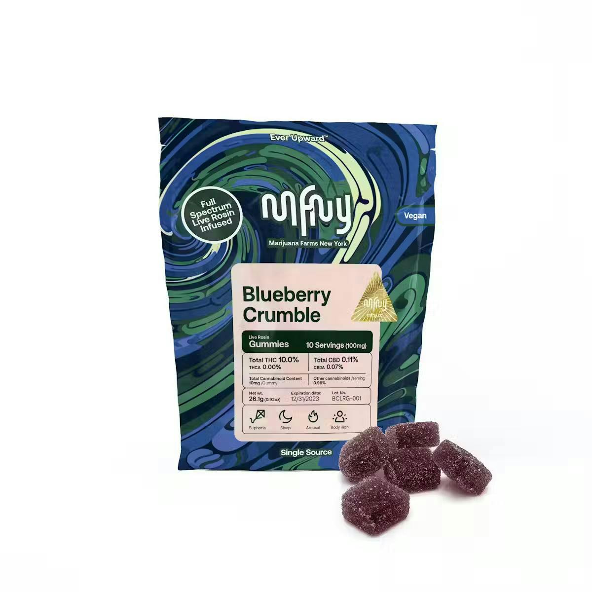 Blueberry x Blueberry Muffin Live Rosin Gummies • 10 Pack - MFNY | Treehouse Cannabis - Weed delivery for New York