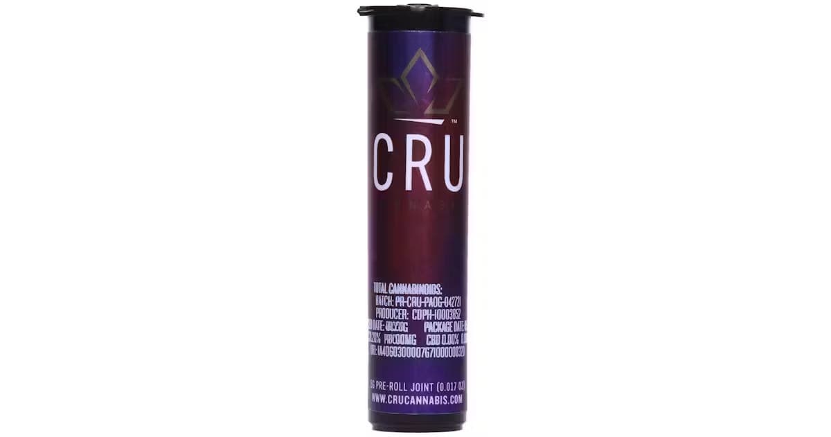 Blackberry Diesel Infused Fat Boy Pre-Roll 1g - CRU Cannabis