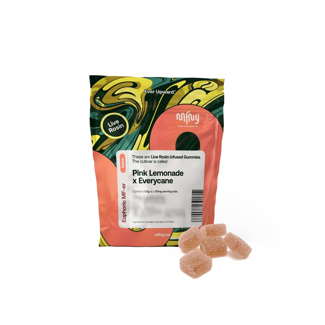 Pink Lemonade X Everycane • Live Rosin Gummies • 10 Pack • THC: 100mg - MFNY | Treehouse Cannabis