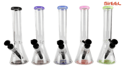 10" colorful gemonetric base beaker water pipe