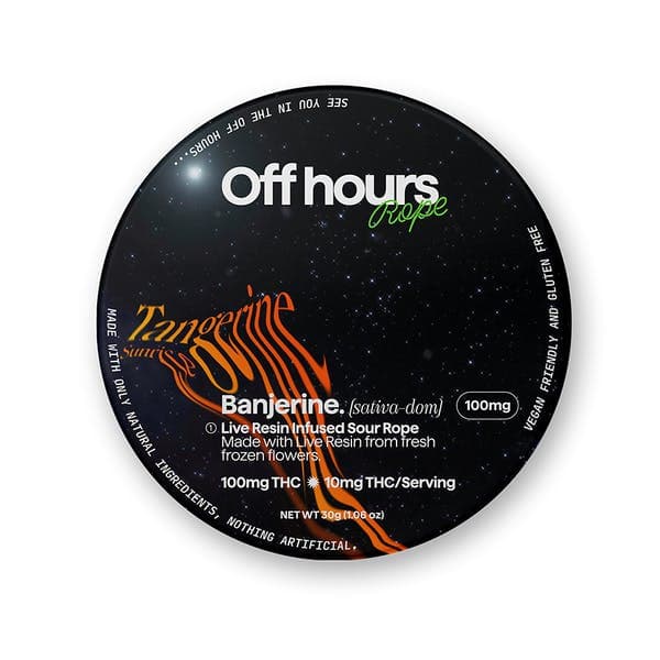 product image for "Banjerine" Sour Tangerine Sunrise Live Resin Gummie Rope 100mg