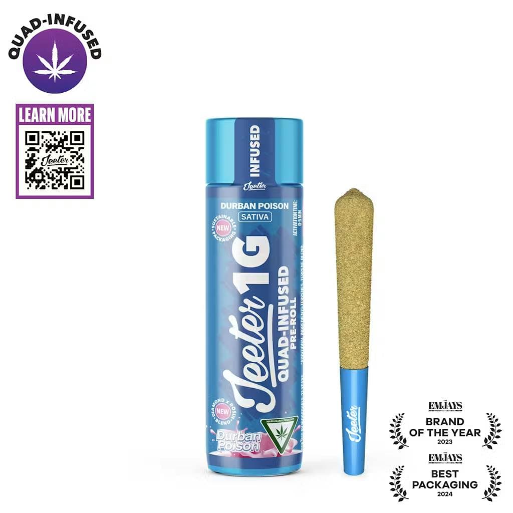 Durban Poison • Quad Infused Pre-Roll • 1g - Jeeter | Treehouse Cannabis