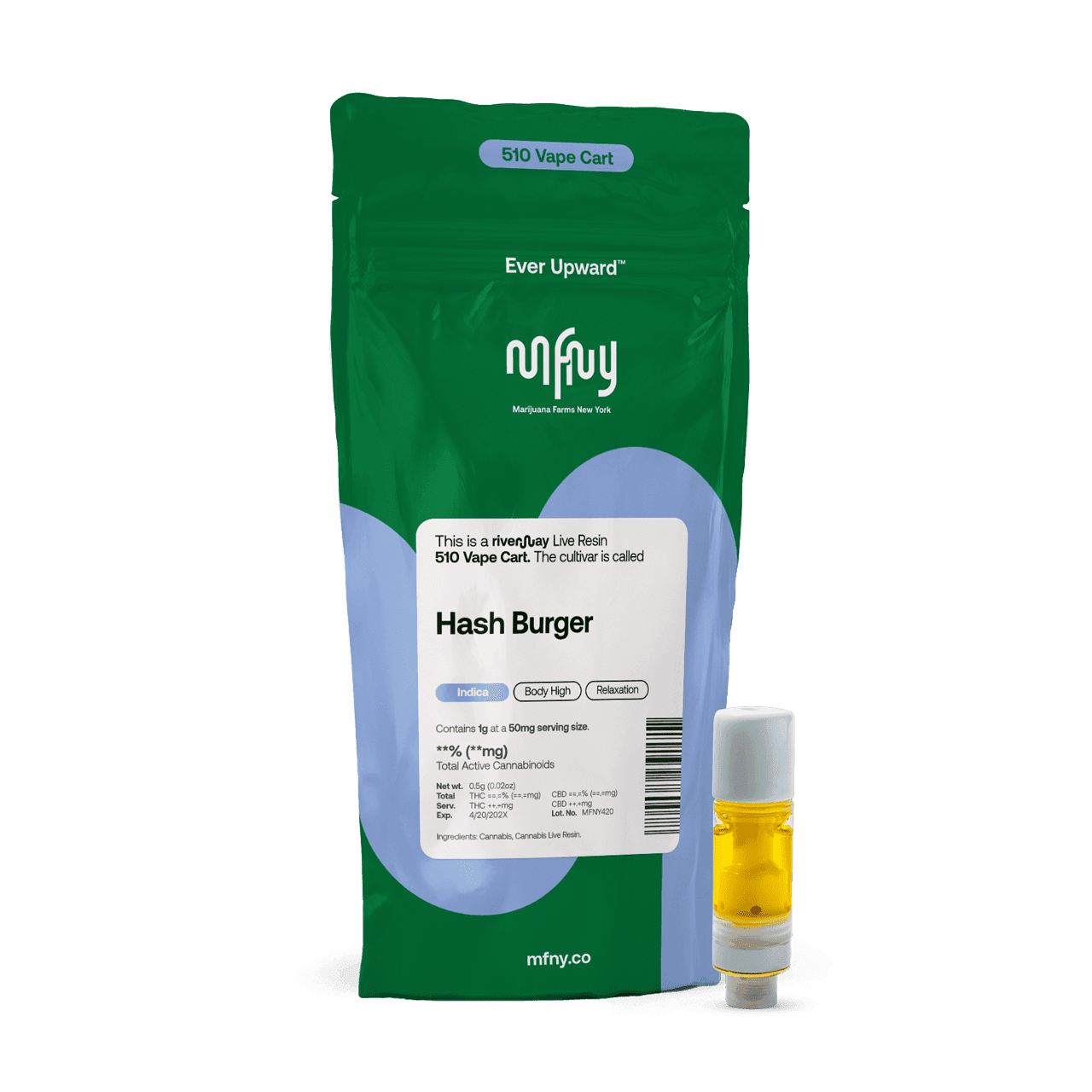 Hash Burger Live Resin 510 Cart 1g - MFNY