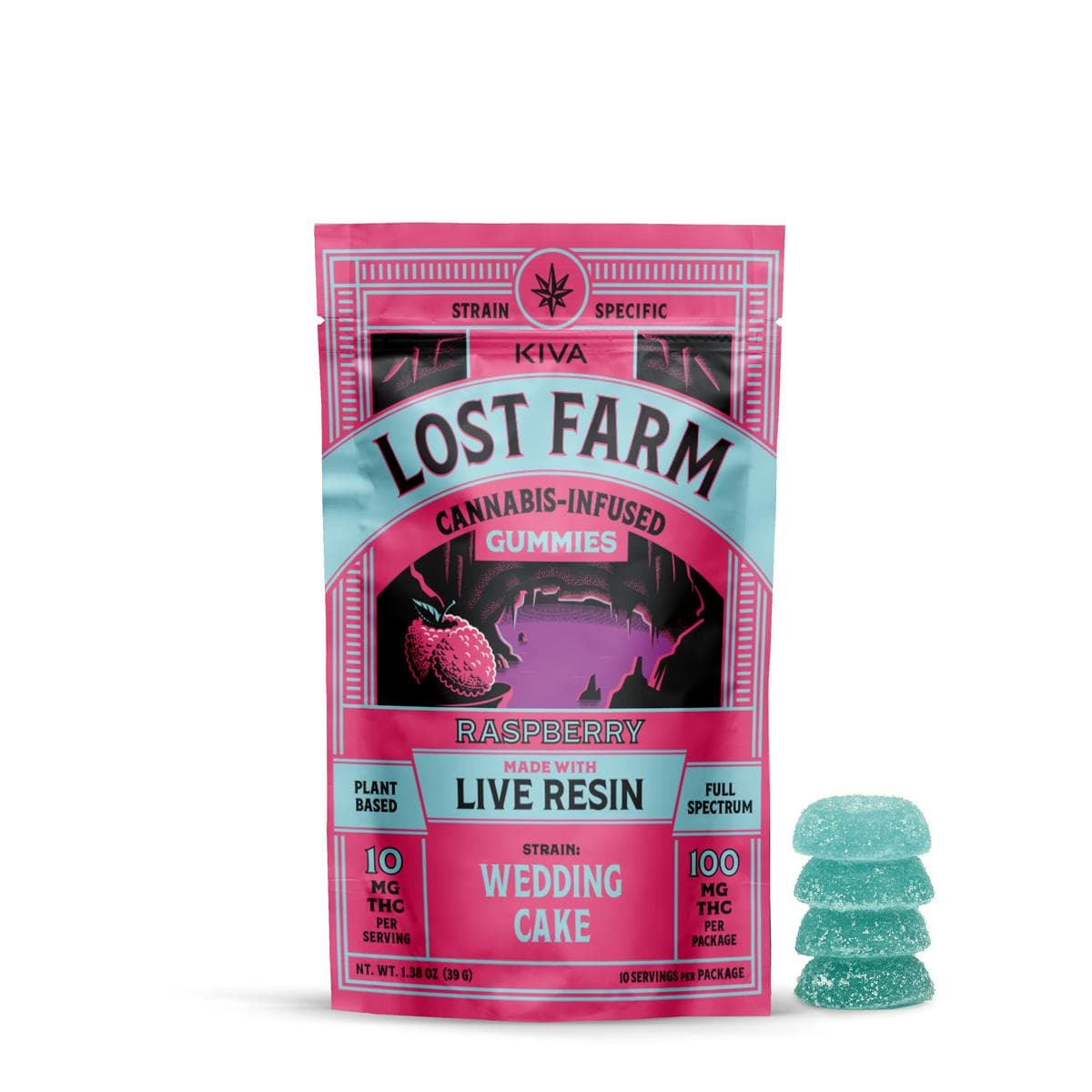 product image for Lost Farm 'Raspberry x Wedding Cake' Live Resin Gummies [10pk]