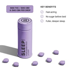 Sleep Drops | 20 Pack Tablets | THC: 100mg, CBD: 100mg, CBN: 50mg