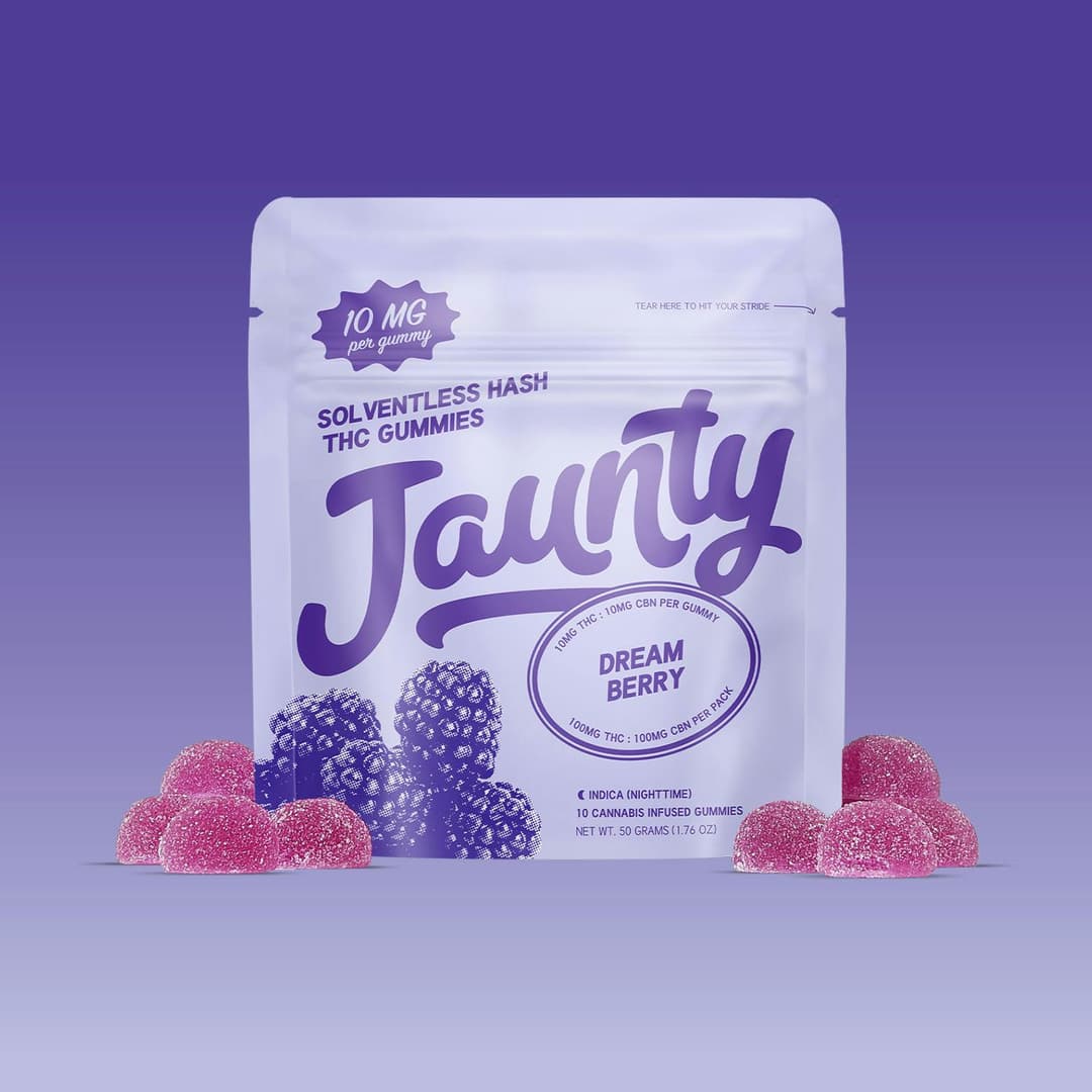 Dreamberry Solventless Hash Gummies • 10 Pack • 100mg - Jaunty | Treehouse Cannabis