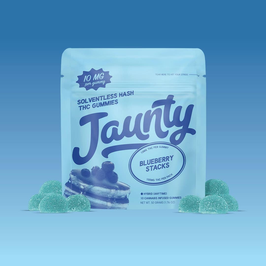 Blueberry Stacks  • Hash-Infused Gummies • 100mg • 10pk - Jaunty | Treehouse Cannabis