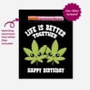 Life Is Better Together Happy Birthdat greeting card w/ One Hitter