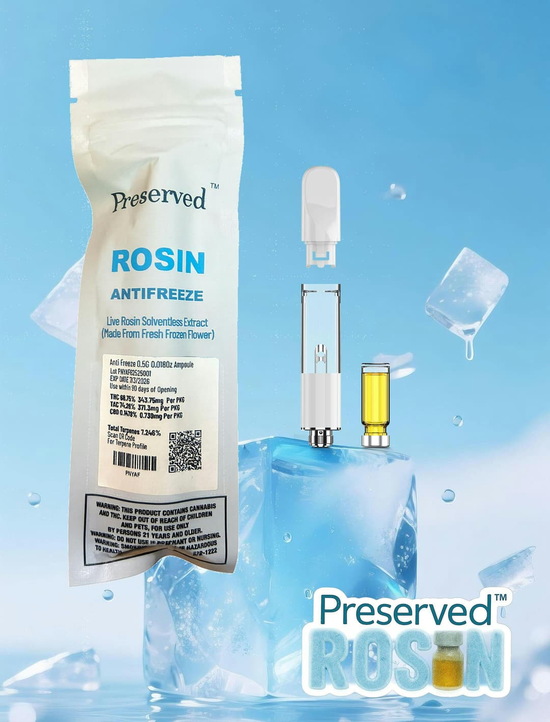 Antifreeze • Rosin Vape Cartridge .5g - Preserved NY | Treehouse Cannabis