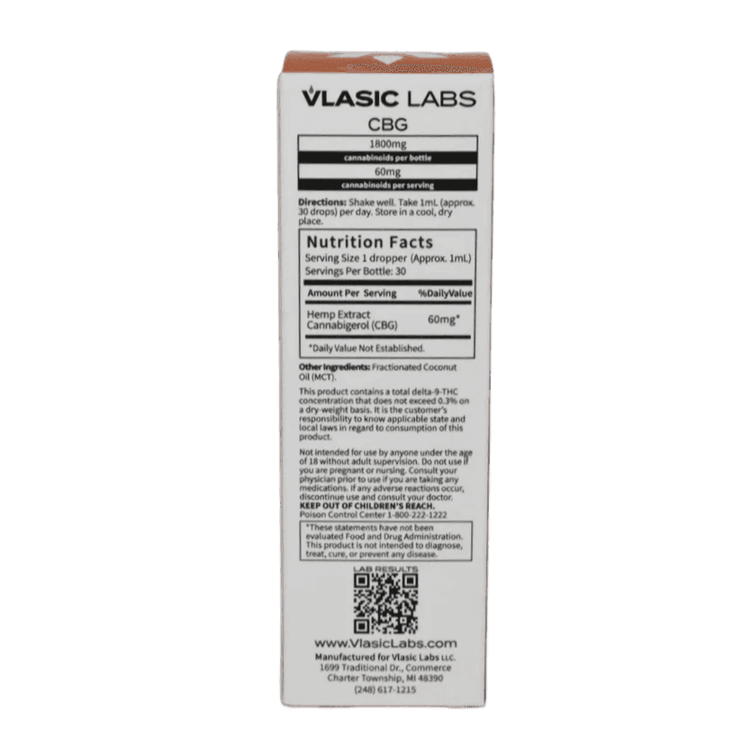 CBG Isolate Tincture • 1800mg - Vlasic Labs | Treehouse Cannabis