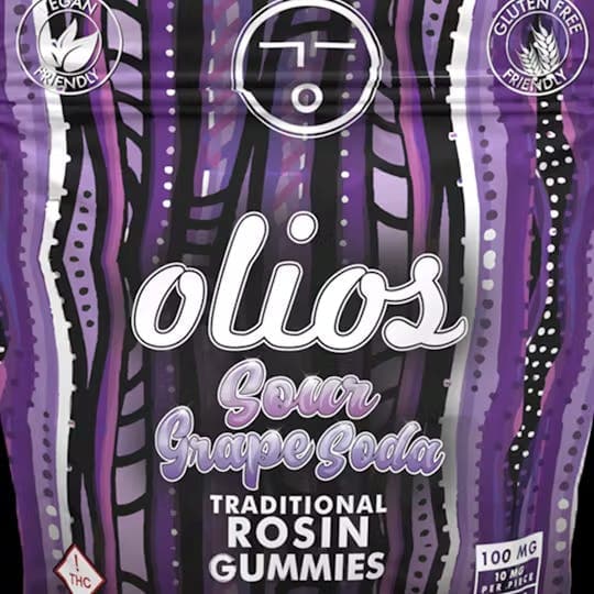 product image for Sour Grapes Live Rosin Gummies 10 Pack 100mg