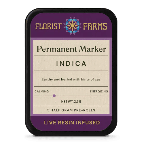 Permanent Marker • 5 Pack infused Pre-Rolls • 2.5g - Florist Farms | Treehouse Cannabis