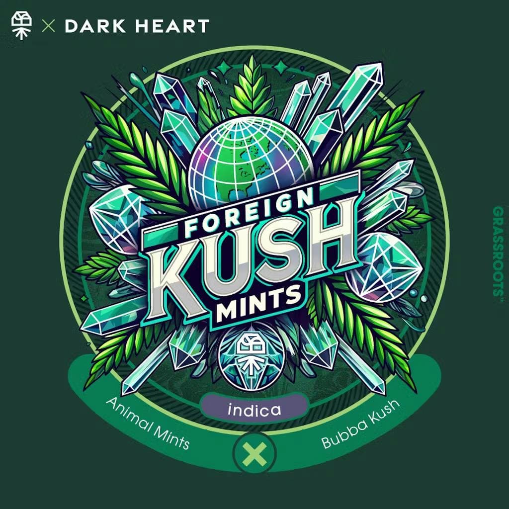 Foreign Kush Mints "Dark Heart Collection" • Small Buds • 14g - Grassroots | Treehouse Cannabis