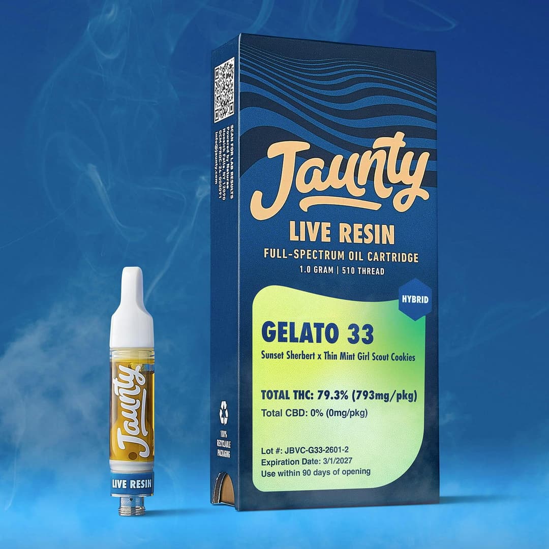 Gelato 33 • Live Resin Cartridge • 1g - Jaunty | Treehouse Cannabis