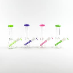 8" Color assorted beaker bong