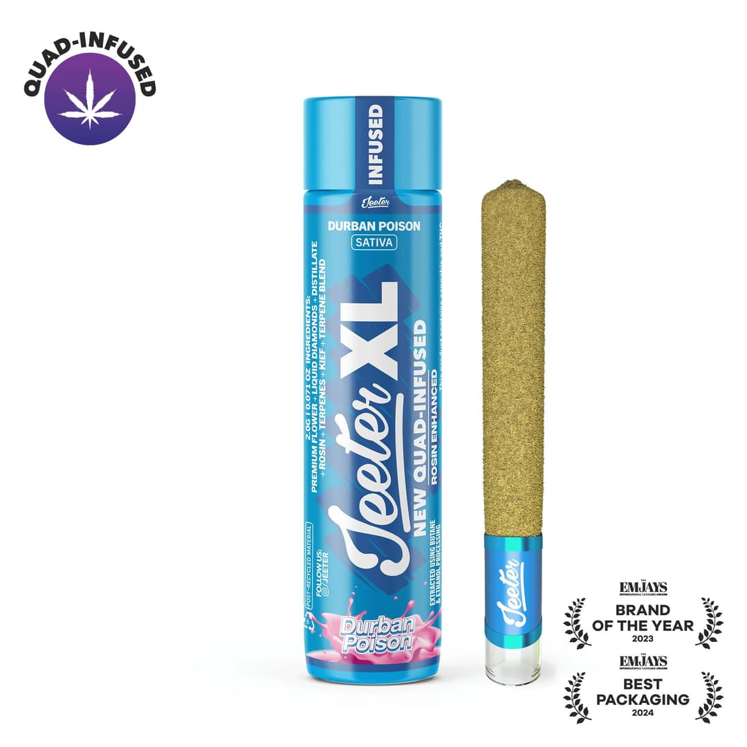 Durban Poison • Quad Infused XL Pre-Roll • 2g - Jeeter | Treehouse Cannabis