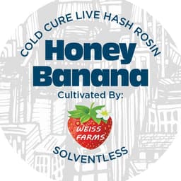 Honey Banana Cultivated By Weiss Farms | Live Rosin Concentrate | 1g