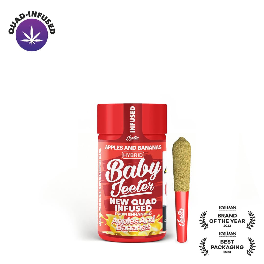 Apples and Bananas Quad-Infused Baby Jeeter 5-pack • 2.5g - Jeeter | Treehouse Cannabis