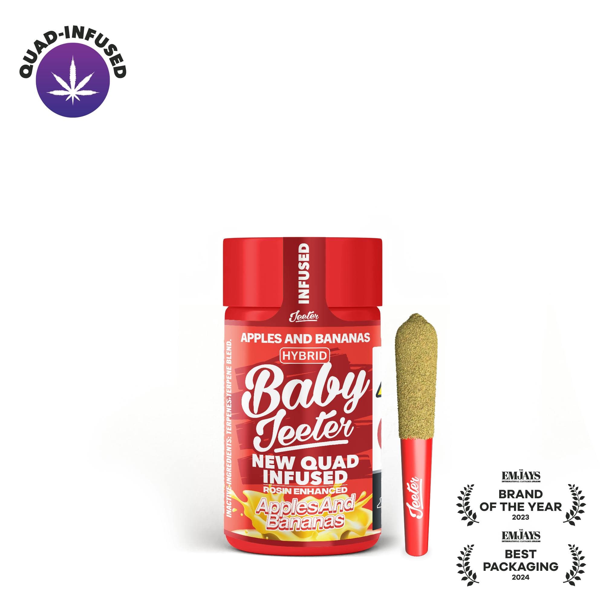 product image for Apples and Bananas Quad-Infused Baby Jeeter 5-pack 2.5g