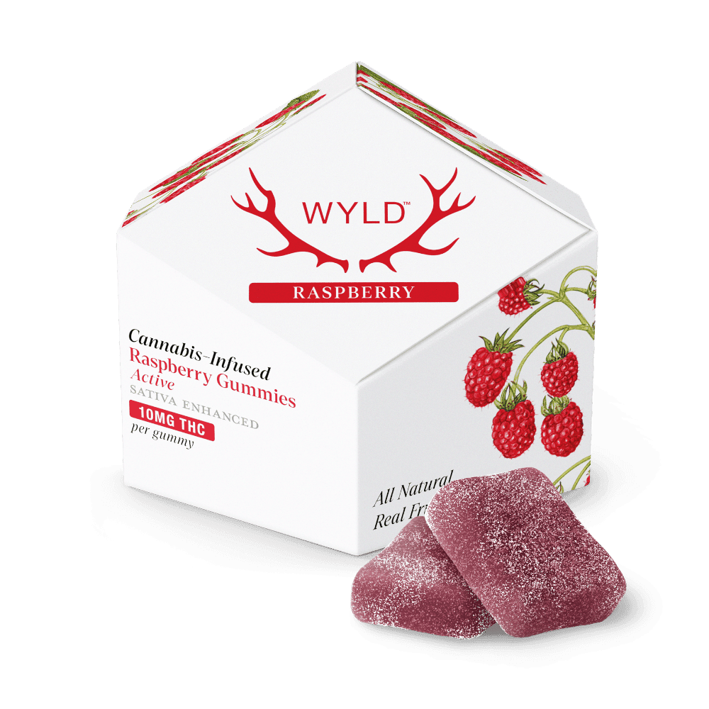 Raspberry • Sativa Enhanced Gummies • THC: 100mg - Wyld | Treehouse Cannabis
