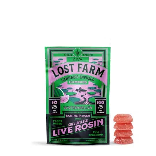 product image for Watermelon x Fatso Live Rosin Lost Farm Gummies 100mg