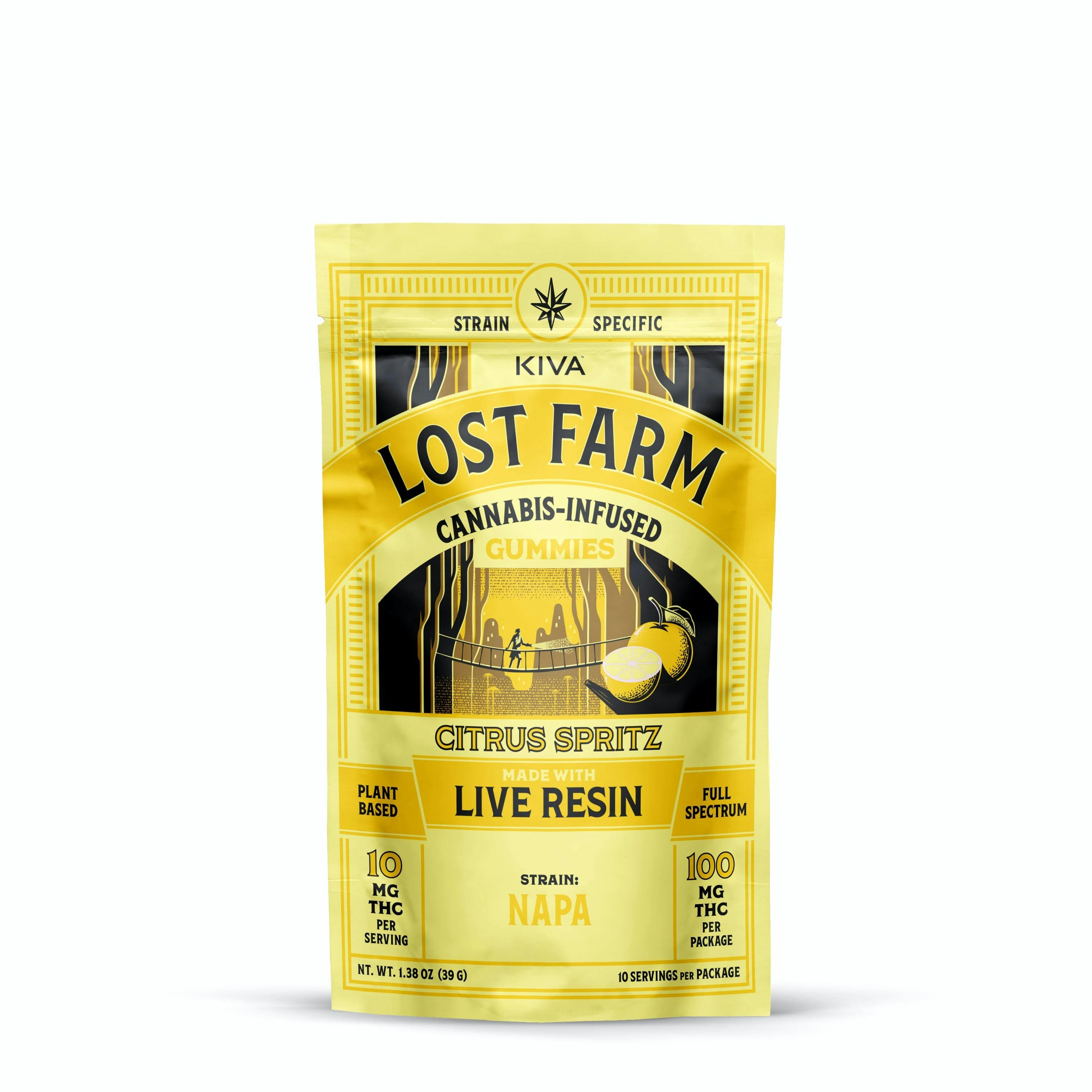 product image for Citrus Spritz x Napa Live Resin Gummies 10 Pack THC: 100mg