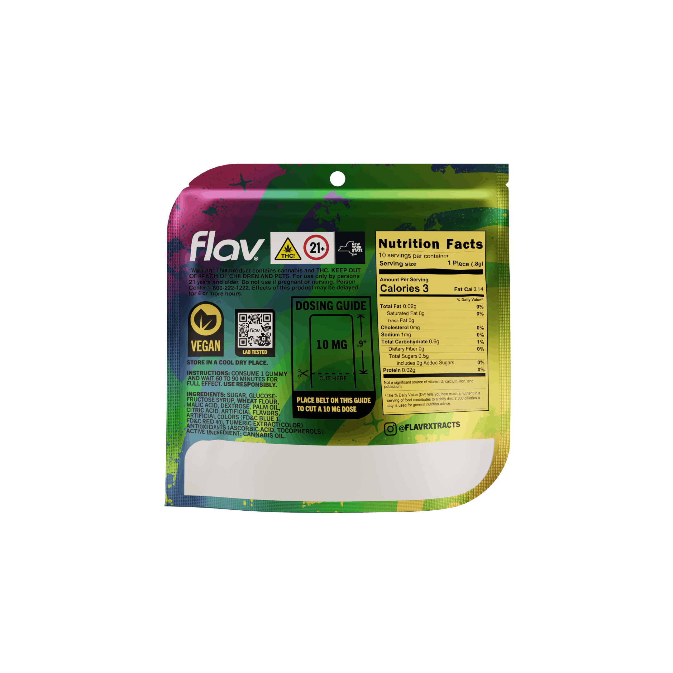 Rainbow Mega Belt - Live Resin - 100mg - Hybrid - Flav