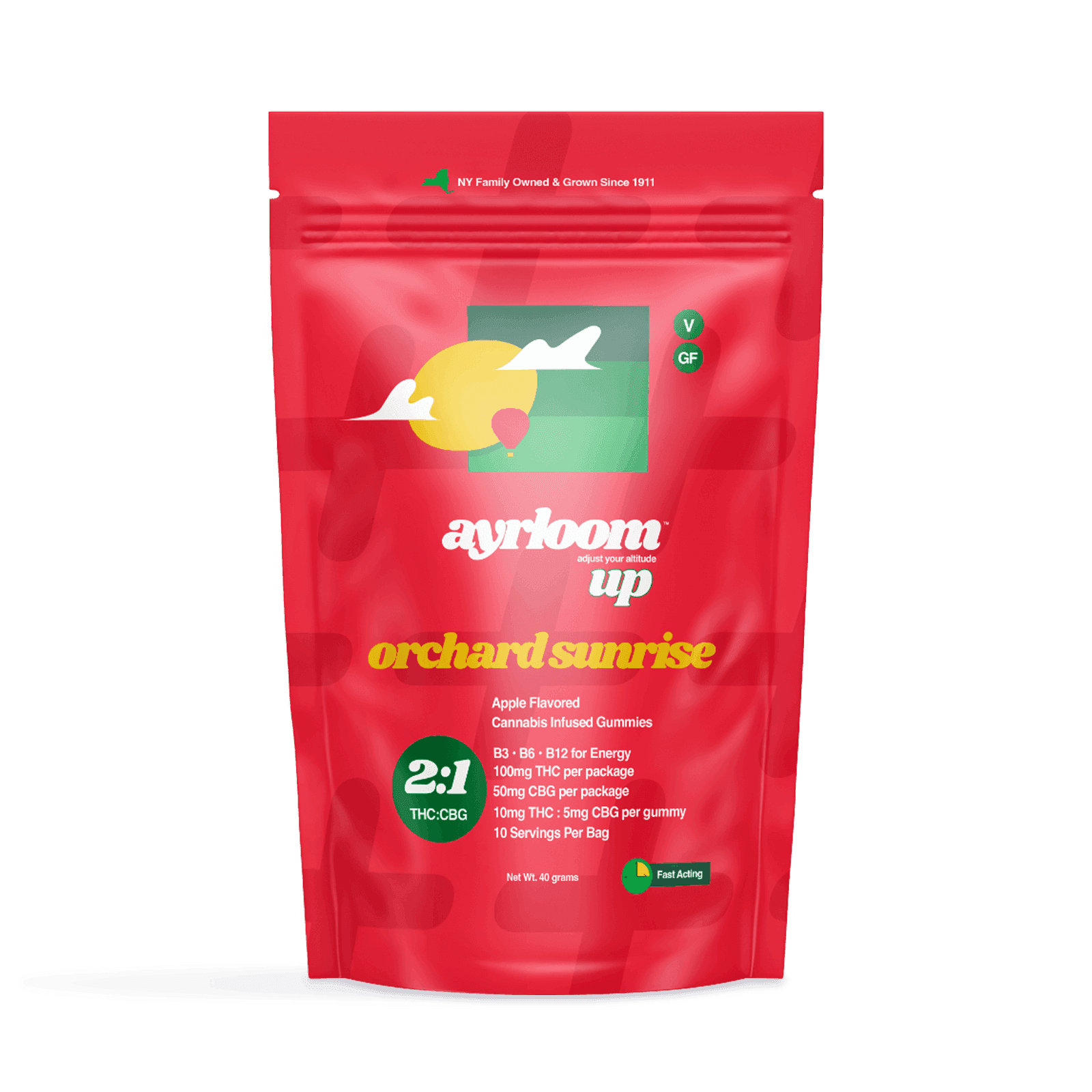 Orchard Sunrise 2:1 "UP" I 10 Pack Infused Gummies 100mg - ayrloom