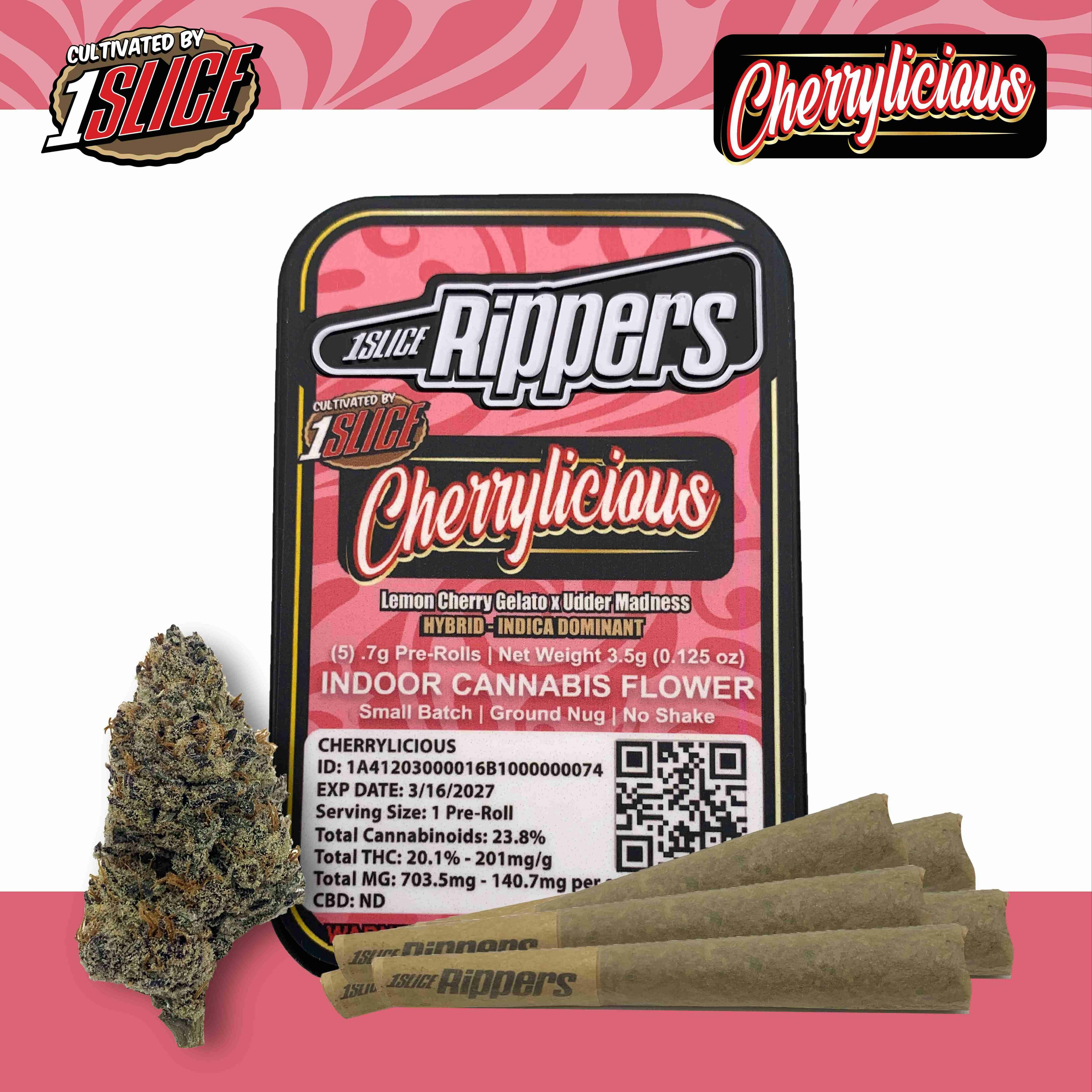 product image for Cherrylicious 5 Pack Pre-Rolls 3.5g