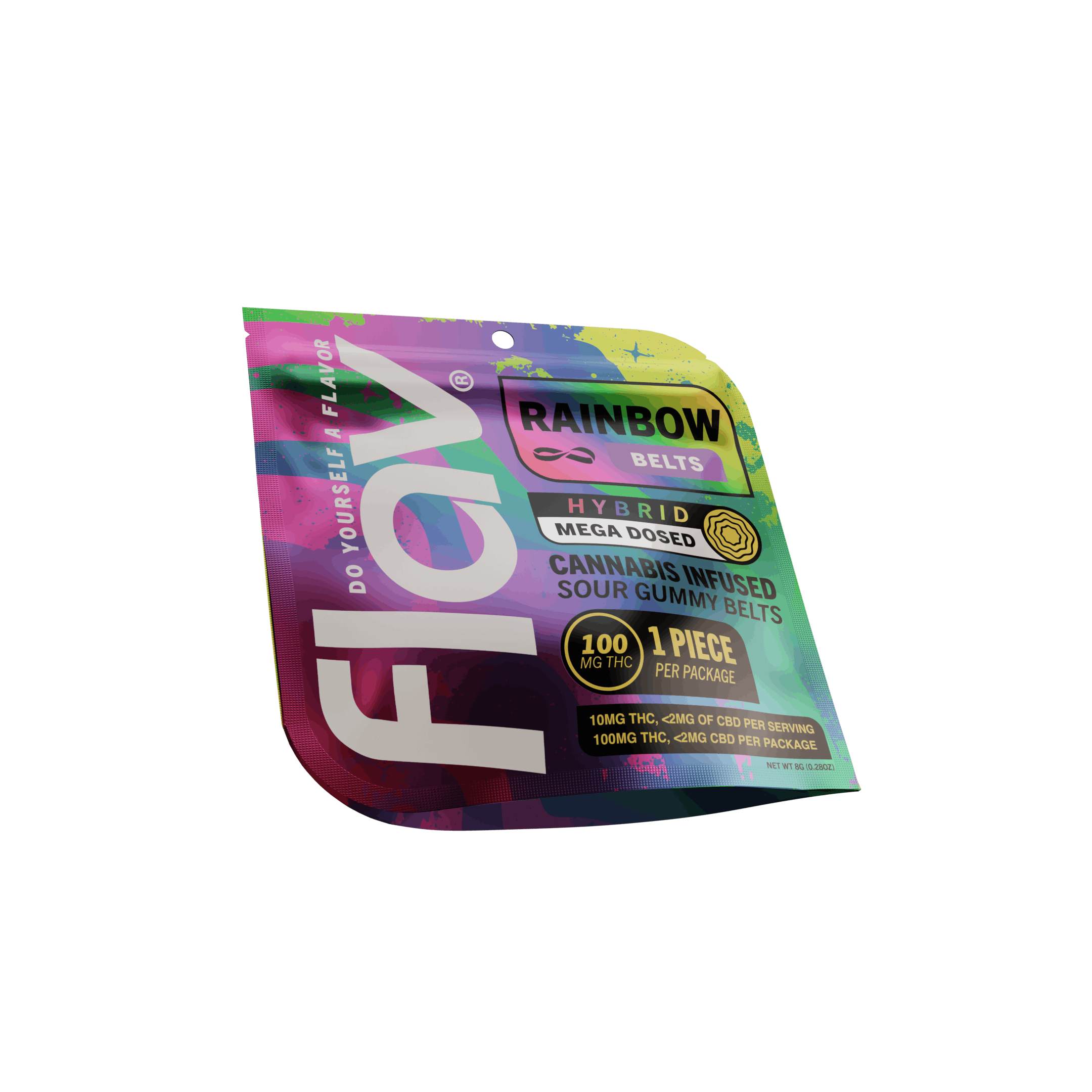 Rainbow Mega Belt - Live Resin - 100mg - Hybrid - Flav