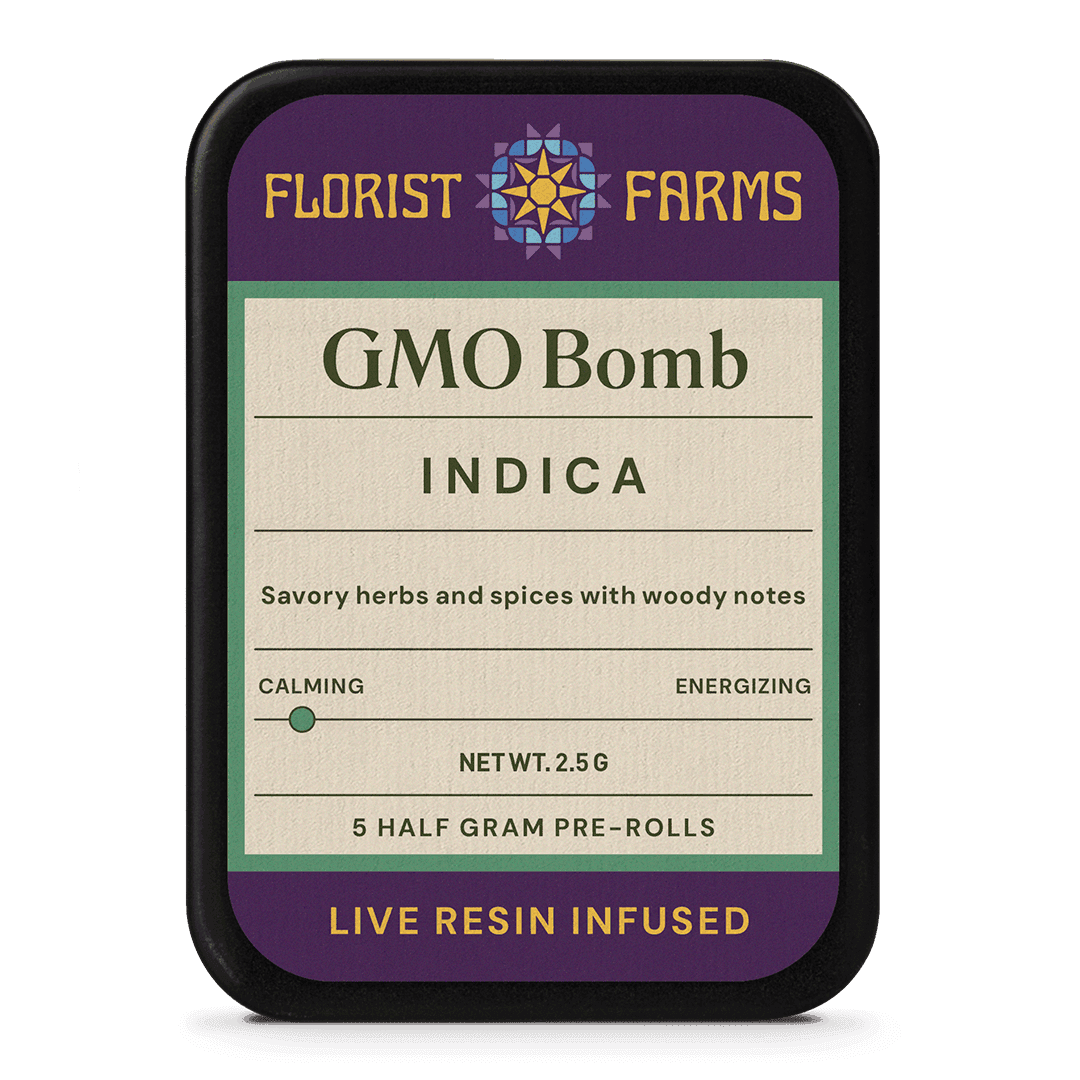 GMO Bomb • 5 Pack infused Pre-Rolls • 2.5g - Florist Farms | Treehouse Cannabis